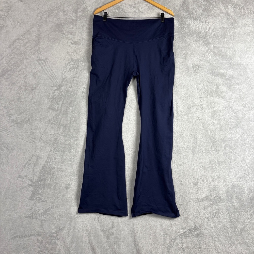 Fabletics Womens Navy Blue High Rise Flare Leg Yoga Activewear Pants O0847